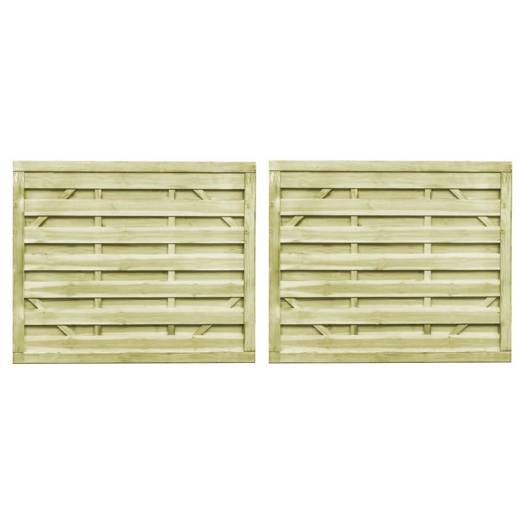 Garden Gates 2 pcs Impregnated Pinewood 150x125 cm Green